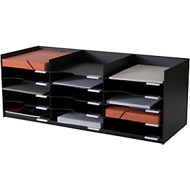 Module de classement, pour format A4, polystyrène, l. 857 x P 330 x H 323 mm, noir