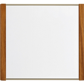 moedel deurlabel LMH, aluminium en houten frame, houtsoort naar keuze, polyester afdekking, zelfklevende montage, B 159,5 x H 150,5 mm, brons/eik