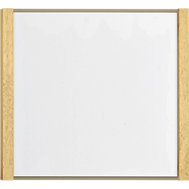 moedel deurlabel LMH, aluminium en houten frame, houtsoort naar keuze, polyester afdekking, zelfklevende montage, B 159,5 x H 150,5 mm, brons/mapulier