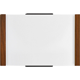 moedel deurlabel LMH, DIN A6, hout en aluminium frame, individueel labelbaar, polyester afdekking, zelfklevende montage, B 160 x H 103 mm, notenhout