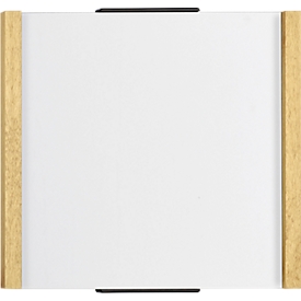 moedel deurlabel LMH, houten frame, personaliseerbaar, polyester hoes, zelfklevende montage, B 160 x H 148 mm, eik