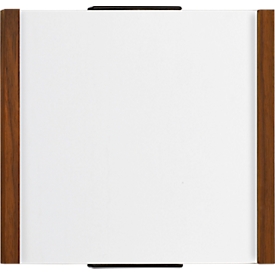 moedel deurlabel LMH, houten frame, personaliseerbaar, polyester hoes, zelfklevende montage, B 160 x H 148 mm, walnoot