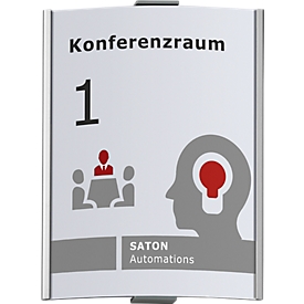 moedel Frankfurt wegwijzer, DIN A4, staand formaat, aluminium frame, zilver geanodiseerd, schroef-/plakbevestiging, B 297 x H 230 mm, wit