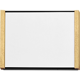 moedel plaque de porte LMH, DIN A6, inscriptible individuellement, couverture polyester, montage adhésif, L 159,5 x H 105,5 mm, aluminium, noir/érable