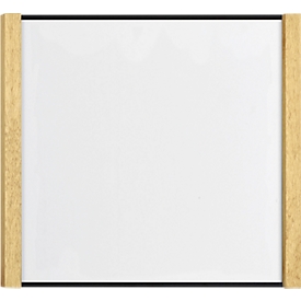 moedel Türschild LMH, Aluminium- und Holzrahmen, Holzart wählbar, Polyester-Abdeckung, Klebemontage, B 159,5 x H 150,5 mm, schwarz/Ahorn