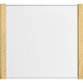 moedel Türschild LMH, Aluminium- und Holzrahmen, Holzart wählbar, Polyester-Abdeckung, Klebemontage, B 159,5 x H 150,5 mm, silber/Ahorn