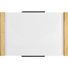 moedel Türschild LMH, DIN A6, Holz- und Aluminiumrahmen, individuell beschriftbar, Polyester-Abdeckung, Klebemontage, B 160 x H 103 mm, Ahorn