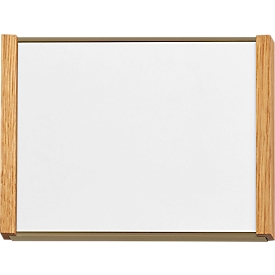 moedel Türschild LMH, DIN A6, individuell beschriftbar, Polyester-Abdeckung, Klebemontage, B 159,5 x H 105,5 mm, Aluminium, bronze/Eiche