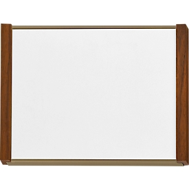 moedel Türschild LMH, DIN A6, individuell beschriftbar, Polyester-Abdeckung, Klebemontage, B 159,5 x H 105,5 mm, Aluminium, bronze/Nussbaum