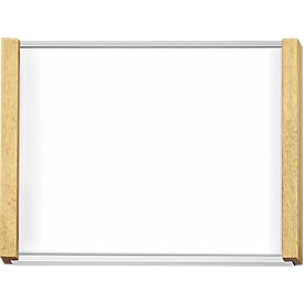 moedel Türschild LMH, DIN A6, individuell beschriftbar, Polyester-Abdeckung, Klebemontage, B 159,5 x H 105,5 mm, silber/Ahorn