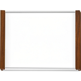moedel Türschild LMH, DIN A6, individuell beschriftbar, Polyester-Abdeckung, Klebemontage, B 159,5 x H 105,5 mm, silber/Nussbaum