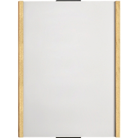 moedel wandbord LMH, DIN A4, staand formaat, houten frame met afdekkappen, zelfklevende of schroefbevestiging, B 222 x H 297 mm, zilver/maple