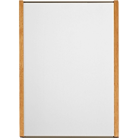 Moedel Wandschild LMH, DIN A4, Hochformat, Holz- und Aluminiumrahmen, Klebe- oder Schraubmontage, B 308,5 x H 422,5 mm, silber/Eiche