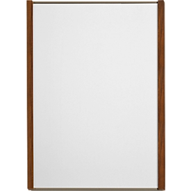 moedel Wandschild LMH, DIN A4, Holz- und Aluminiumrahmen, Bronze eloxiert, Klebe- oder Schraubmontage, B 221,5 x H 299,5 mm, bronze/Nussbaum