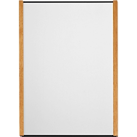 moedel Wandschild LMH, DIN A4, wechselbare Einlagen, Klebemontage, B 221,5 x H 299,5 mm, Eiche/schwarz
