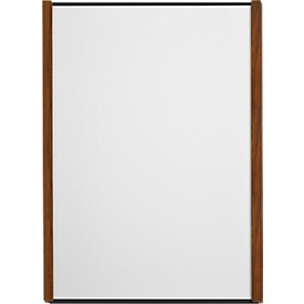 moedel Wandschild LMH, DIN A4, wechselbare Einlagen, Klebemontage, B 221,5 x H 299,5 mm, Nussbaum/schwarz