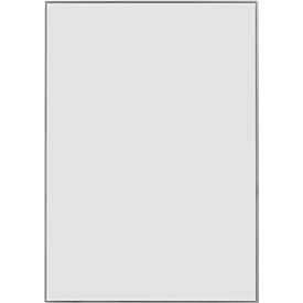 moedel Wandschild Madrid, DIN A3, Aluminiumrahmen, Klebemontage, Polyester-Abdeckung, B 299,5 x H 422,5 mm, silber