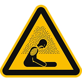 moedel Warnzeichen "Warnung vor Erstickungsgefahr", nach ISO 7010 W041, Folie selbstklebend, Seitenlänge 200 mm