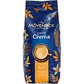 Mövenpick Kaffee Caffè Crema, Intensität 4/5, für Kaffee-Vollautomaten, ganze Bohnen, 1 kg