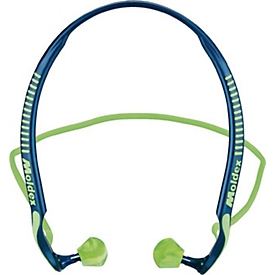 MOLDEX Casque antibruit à arceau Jazz Band® 2, EN 352-2, bouchons remplaçables, SNR 23 dB, matériau Duo bleu/vert, 8 pièces