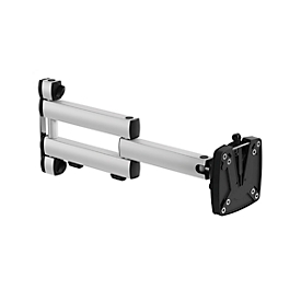 Monitor arm for packing and work table Rocholz System 1200/1600/2000, for monitors up to 15 kg, with articulated arm, W 100 x D 505 x H 200 mm, light gray