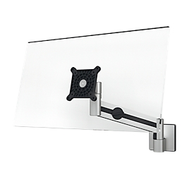 Monitor muurbevestiging Duurzaam, met arm, voor 1 display 21-27", tot 8 kg, VESA, draaibaar & kantelbaar, metallic zilver