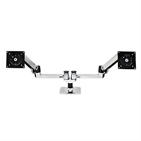 Monitorarm ergotron® LX, für 2 Displays bis 27″ & bis 9,1 kg pro Monitor, Tischhalterung, höhenverstellbar, neigbar, VESA, matt-schwarz