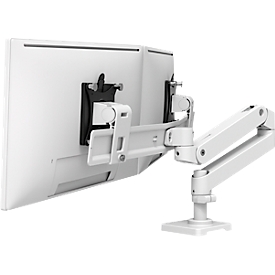 Monitorarm Ergotron LX Pro Dual Direct, für 2 Displays bis 27″, neig-/schwenk-/drehbar, höhenverstellbar, Tischhalterung, VESA, Metall, weiß