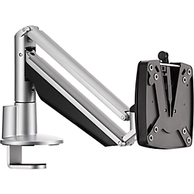 Monitorarm Novus CLU I C, voor 1 monitor tot 7 kg, met tafelbevestiging, kantel/zwenk/in hoogte verstelbaar, zilver/antraciet