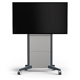 Monitorständer SMS Presence, mobil, elektrisch höhenverstellbar, für 1 Display ab 46" & bis 150 kg, VESA, Verriegelung, Kabelmanagement, anthrazit
