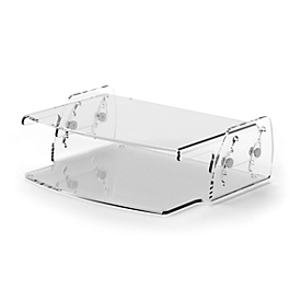 Monitorstandaard Fellowes Clarity™, tot 10 kg, in hoogte verstelbaar, B 320 x 256 mm, acryl