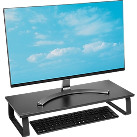 Monitorstandaard Kensington - extra groot - B 600 x D 260 x H 120 mm - metaal - zwart