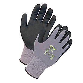 Montagehandschuh Nitras Grap Flex, Stretch-Strick, Innenhand wasserabweisend, rutschfest, EN 388 (4 1 2 1), Größe 9, 1 Paar, grau