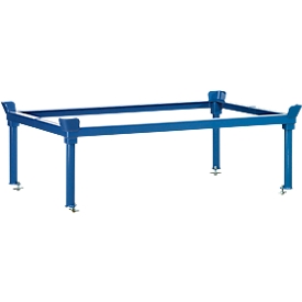 Montant d'extension, pour châssis mobile pour palettes, acier, jusqu’à 1200 kg, bleu, H 370/652 mm