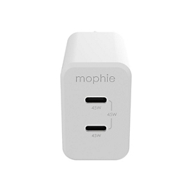 mophie speedport 45 - Netzteil - 45 Watt - Fast Charge, PD - 2 Ausgabeanschlussstellen (24 pin USB-C)
