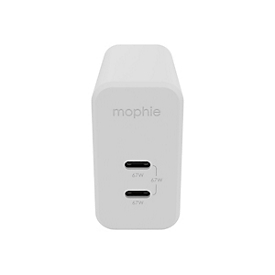 mophie speedport 67 - Netzteil - 67 Watt - Fast Charge, PD - 2 Ausgabeanschlussstellen (24 pin USB-C)