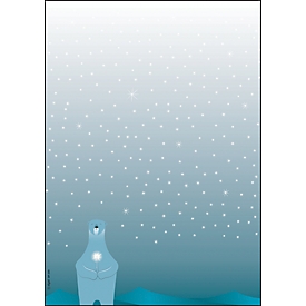Motiefpapier Sigel 'Polar Bear', DIN A4, 90 g/m², wit fijn papier, 25 vel 