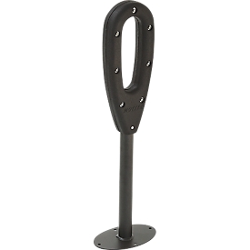 MOTTEZ Bicycle stand with rubber ring, L 260 × W 160 × H 800 mm, for 2 bicycles, rubberized ring, anthracite