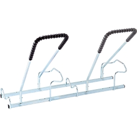 Mottez bike stand for 2 bikes, extension module, galvanized steel, bracket with rubber, W 760 x D 670 x H 740 mm