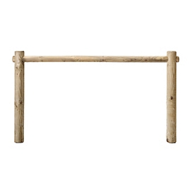 Mottez Fahrradständer M051V, Basismodell, für 2 Fahrräder, ohne Befestigungsplatte, B 1600 x T 2000 x H 1100 mm, Holz, braun