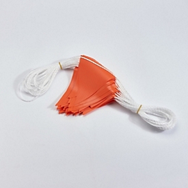 Mottez pennant chain 30 m, 45 pennants 16x17 cm, waterproof &amp; weatherproof, PE rope Ø 4 mm, for event/construction site/parking lot


