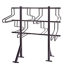 Mottez Verbindungsset M097SINT, für vertikale Wand-Fahrradhalter M097C2/M097C4, 3 Stangen, B 25 x T 400 x H 25 mm, Stahl, schwarz