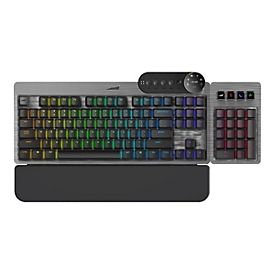 Mountain Everest Max - Tastatur - mit Mediendock - Hintergrundbeleuchtung - USB-C - QWERTZ