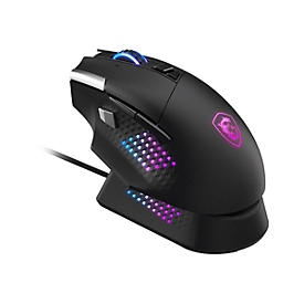 MSI VERSA PRO - Maus - optisch - 15 Tasten - kabellos, kabelgebunden - 2.4 GHz, Bluetooth 5.3, USB