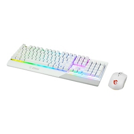 MSI Vigor GK30 combo - Tastatur-und-Maus-Set - hintergrundbeleuchtet - USB - Deutsch - weiß