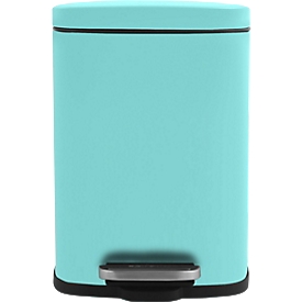MSV Spirella Poubelle à pédale Akira, 5 l, acier, aqua