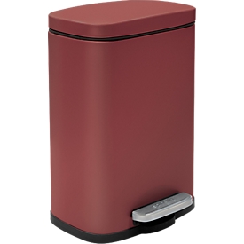 MSV Spirella Poubelle à pédale Akira, 5 l, acier, berry