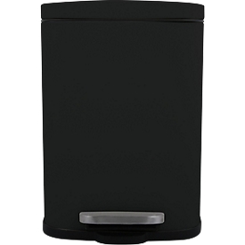 MSV Spirella Poubelle à pédale Akira, 5 l, acier, noir