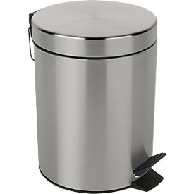 MSV Spirella Poubelle à pédale Sydney, 5 l, acier brossé