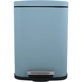 MSV Spirella Treteimer Akira, 5 l, eckig,  Stahl matt, graublau